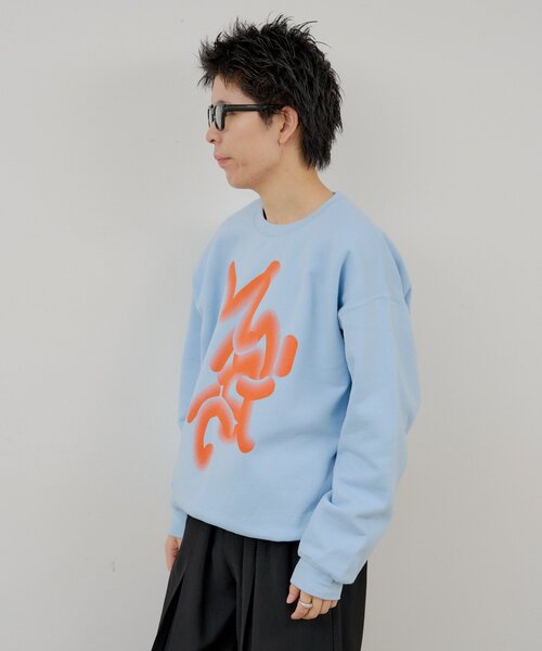 WHIMSIC（ウィムジック）の「【WHIMSIC】フローイング ロゴ シルクスクリーン スウェットプルオーバー（Tシャツ/カットソー・レディース・ピンク/チャコールグレー/ブルー・2/1）」の19枚目の写真