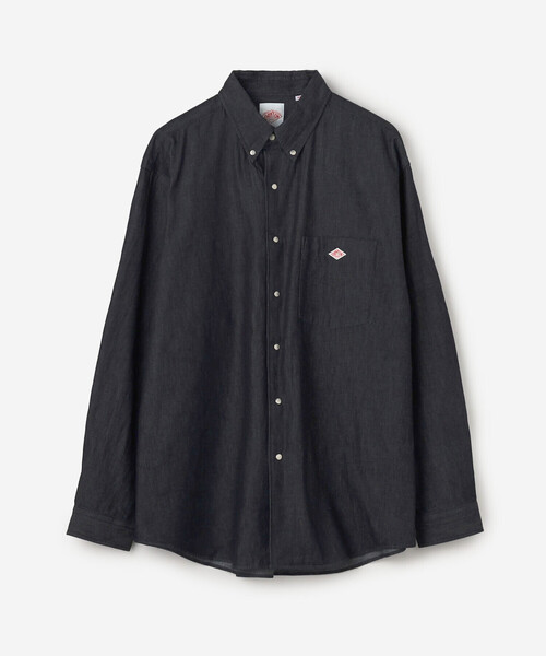 DANTON（ダントン）の「DANTON | デニムダンガリー ボタンダウン長袖シャツ MEN（シャツ/ブラウス・メンズ・ダークインディゴブルー・38/42/40）」の2枚目の写真