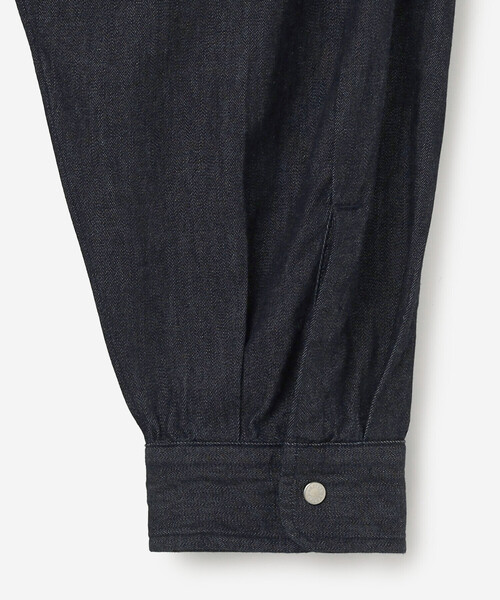 DANTON（ダントン）の「DANTON | デニムダンガリー ボタンダウン長袖シャツ MEN（シャツ/ブラウス・メンズ・ダークインディゴブルー・38/42/40）」の5枚目の写真