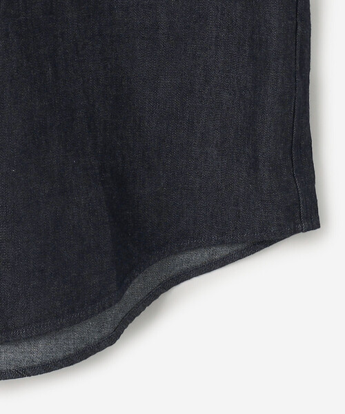 DANTON（ダントン）の「DANTON | デニムダンガリー ボタンダウン長袖シャツ MEN（シャツ/ブラウス・メンズ・ダークインディゴブルー・38/42/40）」の6枚目の写真