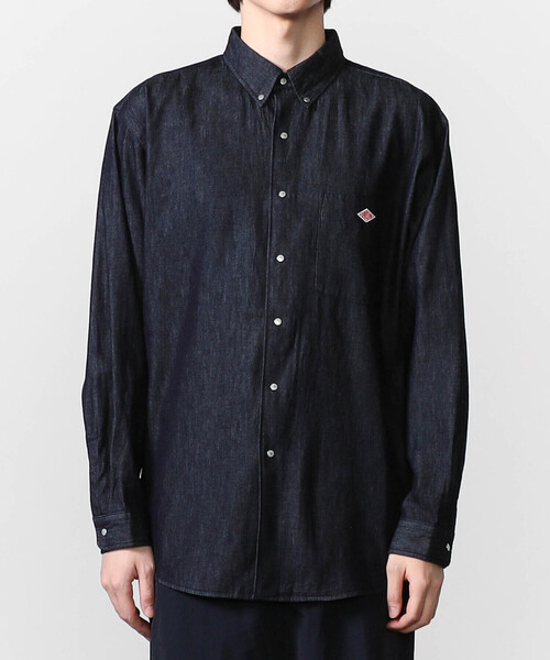 DANTON（ダントン）の「DANTON | デニムダンガリー ボタンダウン長袖シャツ MEN（シャツ/ブラウス・メンズ・ダークインディゴブルー・38/42/40）」の9枚目の写真