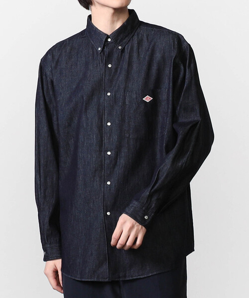 DANTON（ダントン）の「DANTON | デニムダンガリー ボタンダウン長袖シャツ MEN（シャツ/ブラウス・メンズ・ダークインディゴブルー・38/42/40）」の12枚目の写真