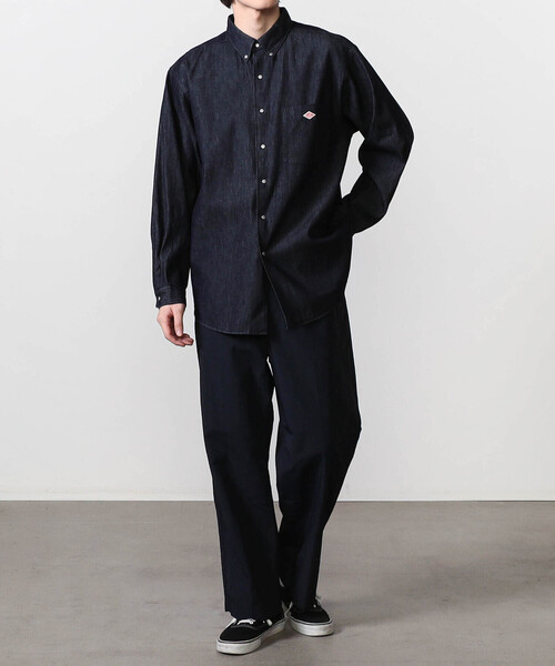 DANTON（ダントン）の「DANTON | デニムダンガリー ボタンダウン長袖シャツ MEN（シャツ/ブラウス・メンズ・ダークインディゴブルー・38/42/40）」の13枚目の写真