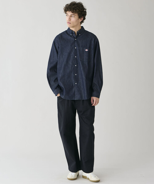 DANTON（ダントン）の「DANTON | デニムダンガリー ボタンダウン長袖シャツ MEN（シャツ/ブラウス・メンズ・ダークインディゴブルー・38/42/40）」の15枚目の写真