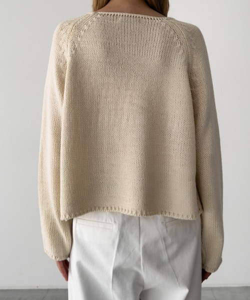 CANAL JEAN（キャナルジーン）の「El mar　ラグランボートネックニット（ニット/セーター・レディース・クリーム/ブラック/その他2・ONE SIZE）」の11枚目の写真