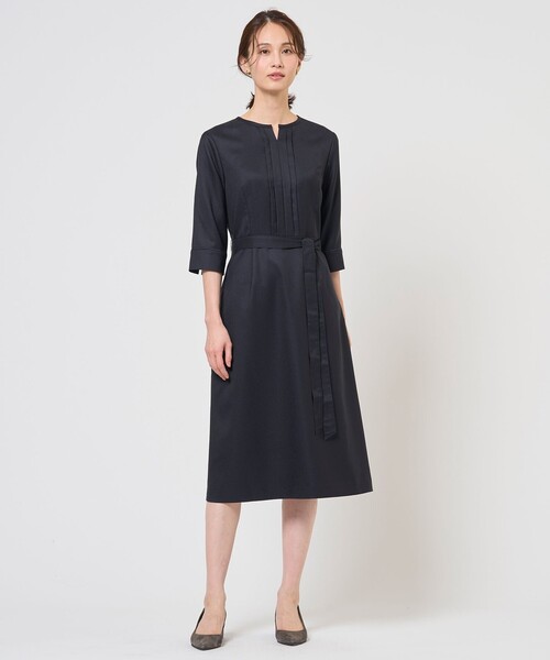 J.PRESS Ladies（J.プレス レディス）の「【定番人気・セットアップ対応】OXIJEWEL ストレッチ ワンピース（ワンピース・レディース・ネイビー系/ライトグレー系・XS）」の8枚目の写真