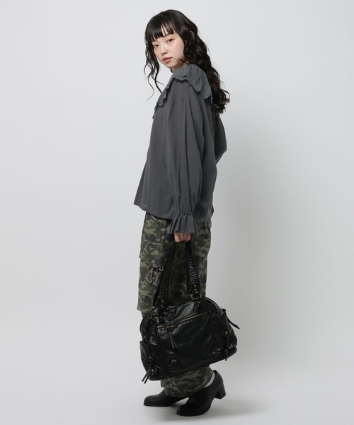 niko and...(ニコアンド)の「スカラップレースブラウス(シャツ/ブラウス・レディース・イエロー/チャコール/オフホワイト・FREE)」の8枚目の写真