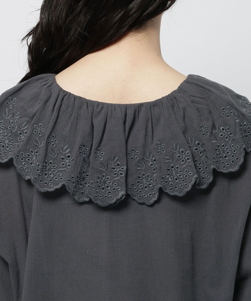 niko and...(ニコアンド)の「スカラップレースブラウス(シャツ/ブラウス・レディース・イエロー/チャコール/オフホワイト・FREE)」の17枚目の写真