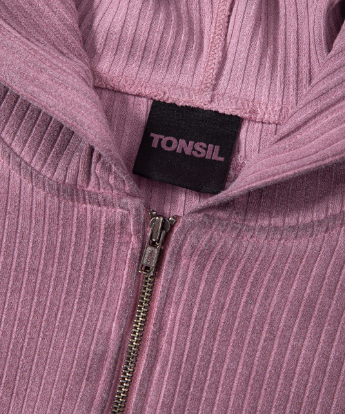 TONSIL(トンスル)の「ダーティウォッシングゴルジジップアップフードバーガンディ(パーカー・レディース・バーガンディー・FREE)」の5枚目の写真