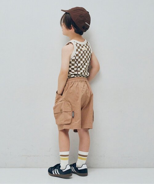 p.premier（ピードットプルミエ）の「配色メロウリブタンクトップ（タンクトップ・キッズ・ブラック/アイボリー/ブラウン/グリーン/ラベンダー/オレンジ・80/90/100/110/120/130/140）」の11枚目の写真