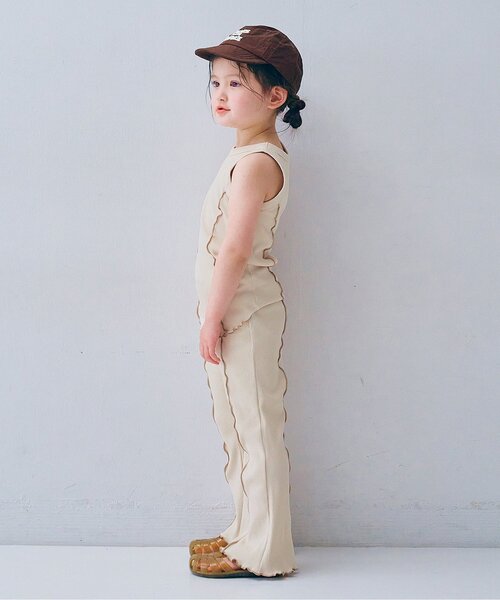 p.premier（ピードットプルミエ）の「配色メロウリブタンクトップ（タンクトップ・キッズ・ブラック/アイボリー/ブラウン/グリーン/ラベンダー/オレンジ・80/90/100/110/120/130/140）」の16枚目の写真