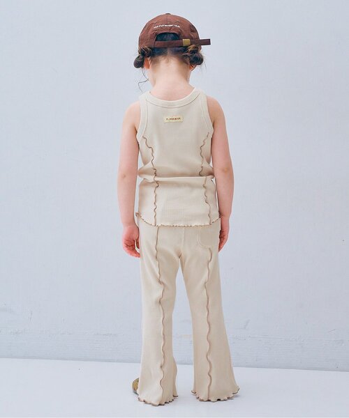 p.premier（ピードットプルミエ）の「配色メロウリブタンクトップ（タンクトップ・キッズ・ブラック/アイボリー/ブラウン/グリーン/ラベンダー/オレンジ・80/90/100/110/120/130/140）」の17枚目の写真