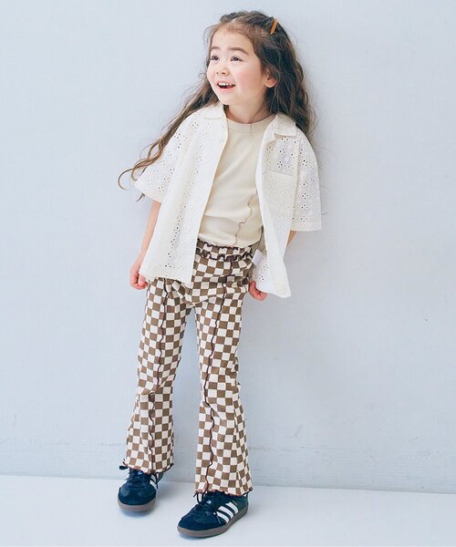 p.premier（ピードットプルミエ）の「配色メロウリブタンクトップ（タンクトップ・キッズ・ブラック/アイボリー/ブラウン/グリーン/ラベンダー/オレンジ・80/90/100/110/120/130/140）」の18枚目の写真