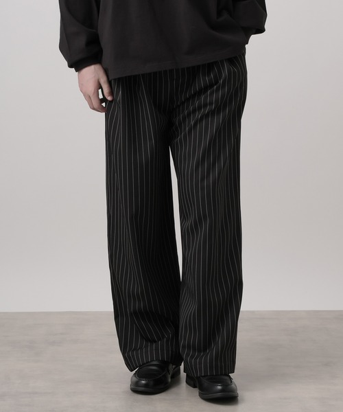 BAYFLOW（ベイフロー）の「[WEB限定]セミワイドスラックスパンツ（スラックス・メンズ・グレイッシュベージュ/ブラウン/ブラック/グレー/その他・LARGE/MEDIUM/SMALL）」の5枚目の写真