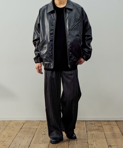 BAYFLOW（ベイフロー）の「[WEB限定]セミワイドスラックスパンツ（スラックス・メンズ・グレイッシュベージュ/ブラウン/ブラック/グレー/その他・LARGE/MEDIUM/SMALL）」の20枚目の写真