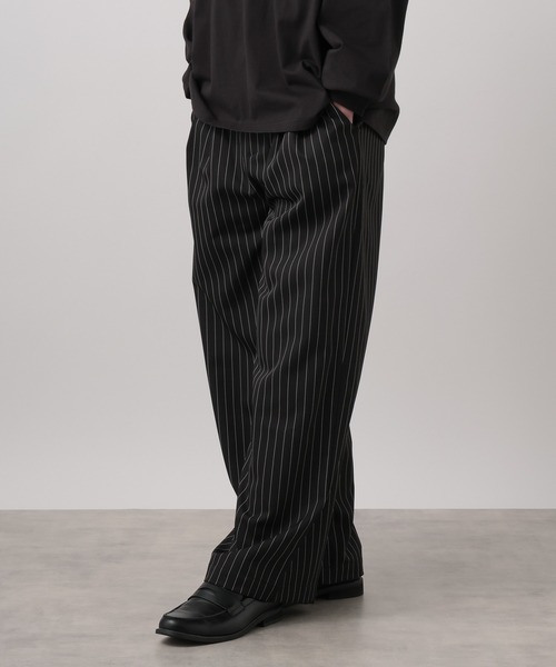 BAYFLOW（ベイフロー）の「[WEB限定]セミワイドスラックスパンツ（スラックス・メンズ・グレイッシュベージュ/ブラウン/ブラック/グレー/その他・LARGE/MEDIUM/SMALL）」の6枚目の写真