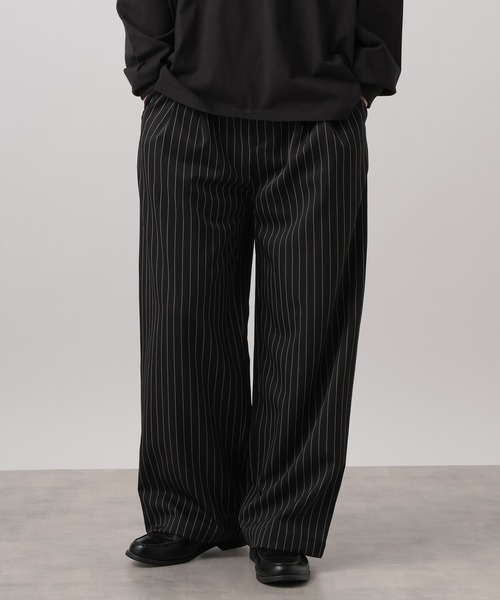 BAYFLOW（ベイフロー）の「[WEB限定]セミワイドスラックスパンツ（スラックス・メンズ・グレイッシュベージュ/ブラウン/ブラック/グレー/その他・LARGE/MEDIUM/SMALL）」の7枚目の写真