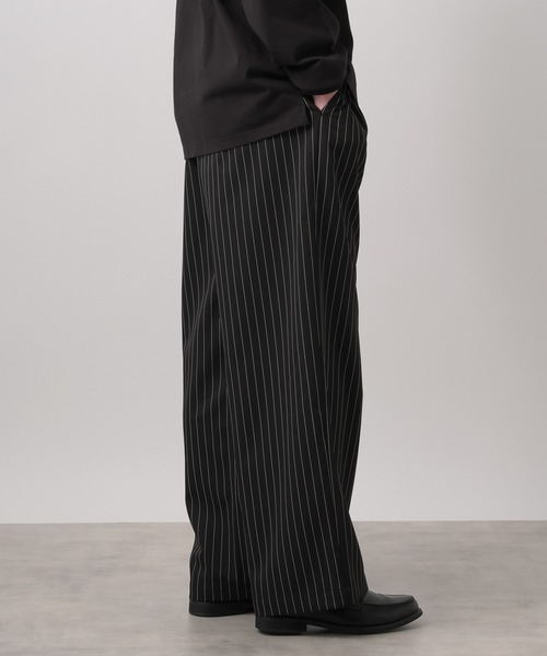 BAYFLOW（ベイフロー）の「[WEB限定]セミワイドスラックスパンツ（スラックス・メンズ・グレイッシュベージュ/ブラウン/ブラック/グレー/その他・LARGE/MEDIUM/SMALL）」の8枚目の写真