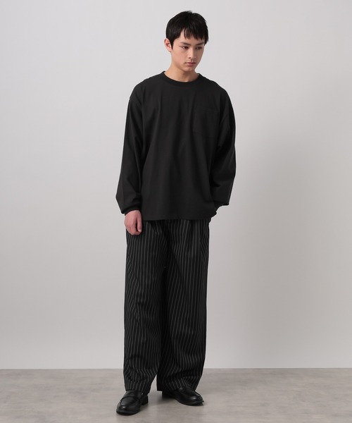 BAYFLOW（ベイフロー）の「[WEB限定]セミワイドスラックスパンツ（スラックス・メンズ・グレイッシュベージュ/ブラウン/ブラック/グレー/その他・LARGE/MEDIUM/SMALL）」の12枚目の写真