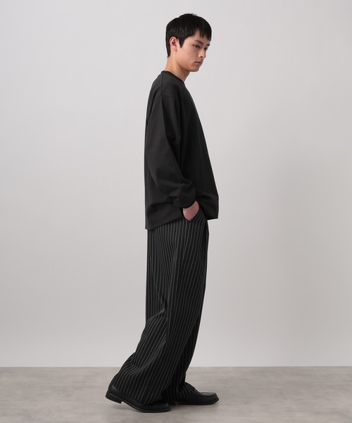 BAYFLOW（ベイフロー）の「[WEB限定]セミワイドスラックスパンツ（スラックス・メンズ・グレイッシュベージュ/ブラウン/ブラック/グレー/その他・LARGE/MEDIUM/SMALL）」の15枚目の写真