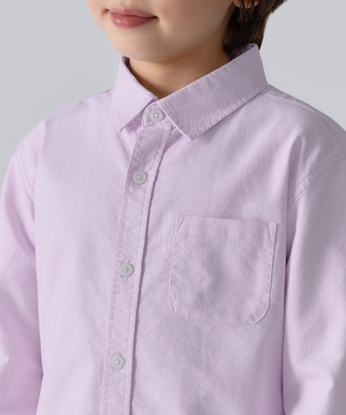 MUSINSA STANDARD KIDS（ムシンサスタンダードキッズ）の「リラックスドオックスフォードシャツ[バイオレット]（シャツ/ブラウス・レディース・その他・100/110/120/130/140/150/160）」の4枚目の写真