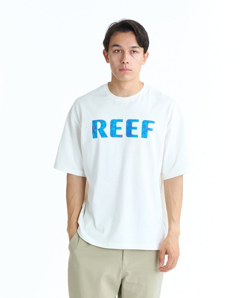 REEF(リーフ)の「REEF FLOWER LEAF LOGO SS T Tシャツ 【2026年春夏モデル】/リーフ半袖ロゴTシャツ(Tシャツ/カットソー・メンズ・イエロー/ホワイト/グリーン/ブラック・X-LARGE/LARGE/MEDIUM/SMALL)」の1枚目の写真