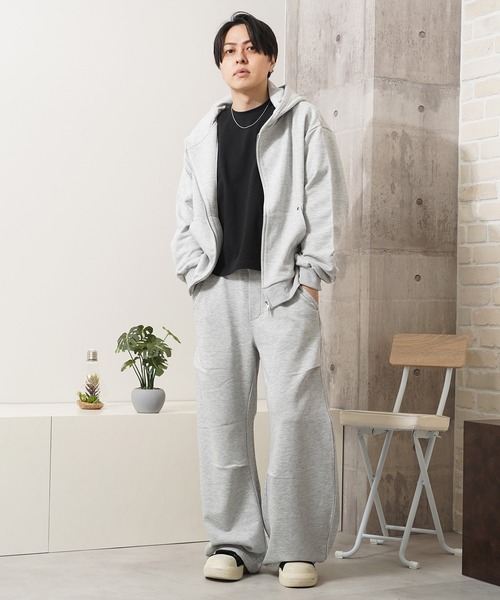 N.W.T(エヌダブルティー)の「【N.W.T】スタッズダブルジップクロップドパーカー(セットアップ対応)/ Studs Double-Zip Cropped Hoodie(パーカー・メンズ・チャコールグレー/グレー/ブラック・L/M/XL)」の9枚目の写真