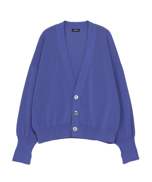 ZUCCa(ズッカ)の「DRY TOUCH KNIT / ニットカーディガン(カーディガン/ボレロ・レディース・ブラック/ブルー/レッド/オフホワイト・M size)」の1枚目の写真