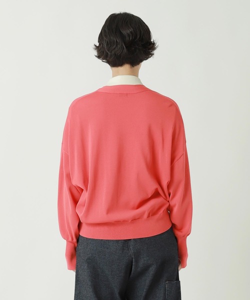 ZUCCa(ズッカ)の「DRY TOUCH KNIT / ニットカーディガン(カーディガン/ボレロ・レディース・ブラック/ブルー/レッド/オフホワイト・M size)」の5枚目の写真