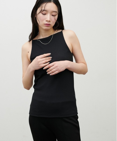 LARUTA(ラルータ)の「【LARUTA】カップ付きアメスリキャミ(キャミソール・レディース・アイボリー/ブラック・FREE)」の9枚目の写真