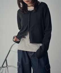 goocy | 【一枚で二役!】前後2WAYカットソーカーデ(Tシャツ/カットソー)