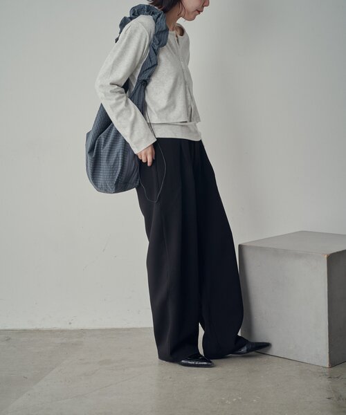 goocy(グーシー)の「【一枚で二役!】前後2WAYカットソーカーデ(Tシャツ/カットソー・レディース・ブラック/ライトグレー/グレー/ピンク・FREE)」の22枚目の写真