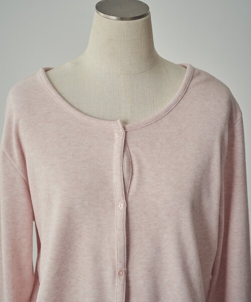 goocy(グーシー)の「【一枚で二役!】前後2WAYカットソーカーデ(Tシャツ/カットソー・レディース・ブラック/ライトグレー/グレー/ピンク・FREE)」の11枚目の写真