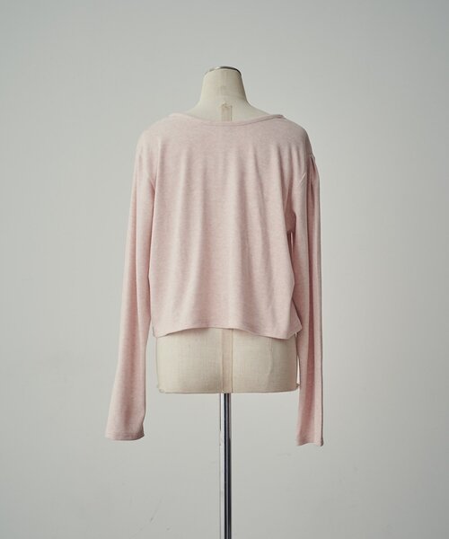 goocy(グーシー)の「【一枚で二役!】前後2WAYカットソーカーデ(Tシャツ/カットソー・レディース・ブラック/ライトグレー/グレー/ピンク・FREE)」の8枚目の写真