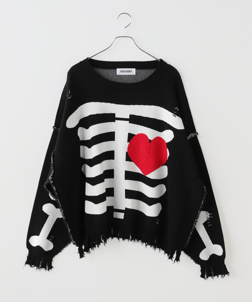 DISCOVERED(ディスカバード)の「DISCOVERED / ディスカバード COTTON BONE KNIT(ニット/セーター・メンズ・ブラック・3)」の1枚目の写真