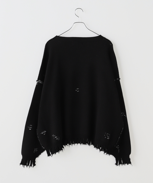 DISCOVERED(ディスカバード)の「DISCOVERED / ディスカバード COTTON BONE KNIT(ニット/セーター・メンズ・ブラック・3)」の2枚目の写真