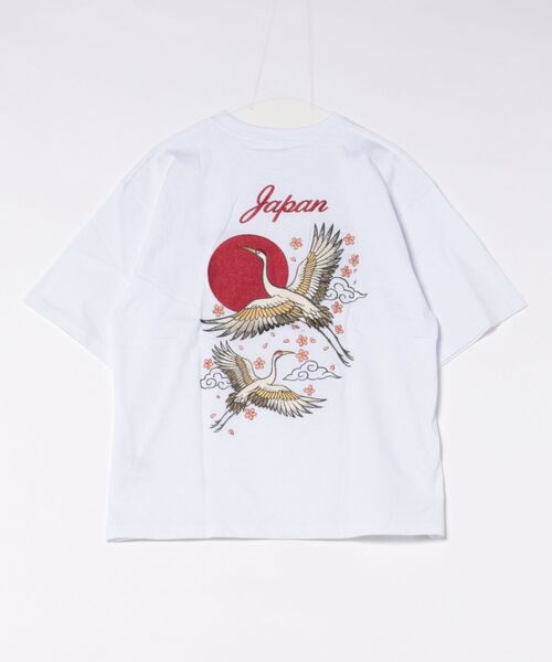 8(eight)(エイト)の「和柄刺繍Tシャツ(鶴)(Tシャツ/カットソー・メンズ・ホワイト/ブラック・X-LARGE/LARGE/MEDIUM)」の3枚目の写真
