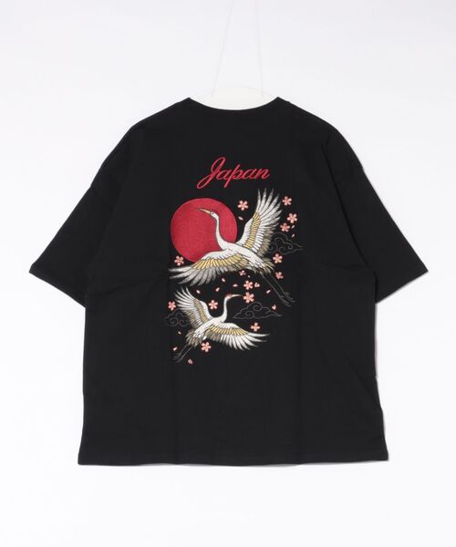 8(eight)(エイト)の「和柄刺繍Tシャツ(鶴)(Tシャツ/カットソー・メンズ・ホワイト/ブラック・X-LARGE/LARGE/MEDIUM)」の4枚目の写真