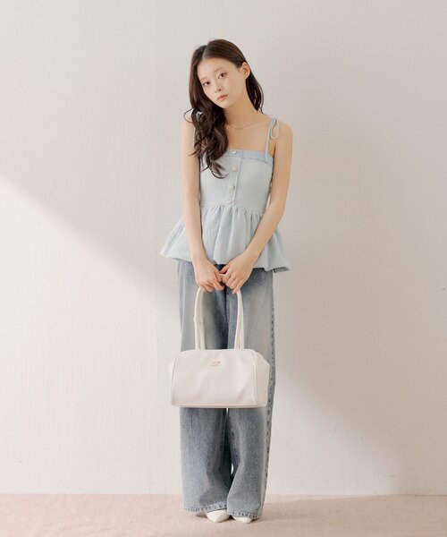 Chico（チコ）の「【WEB限定カラーあり】ペプラムニットベアトップス