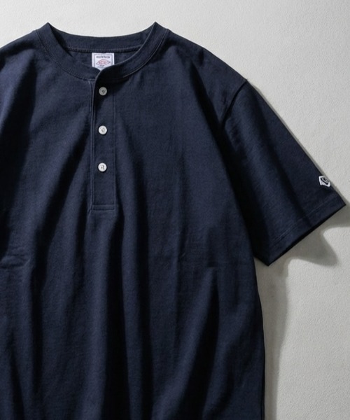 JEMORGAN（ジェーイーモーガン）の「2026SS JEMORGAN/ジェーイーモーガン ワンポイントロゴ ワッペン刺繍  ヘンリーネック半袖Tシャツ レディース メンズ（Tシャツ/カットソー・レディース・カーキ/ネイビー/ホワイト/ベージュ/グレー/ブラック・XL/L/M/S）」の6枚目の写真