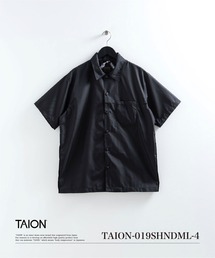 TAION | 【TAION(タイオン)】〈ユニセックス〉ノンダウン ミリタリー ボタンスリット ハーフスリーブ シャツ(シャツ/ブラウス)
