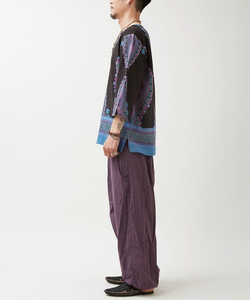 チャイハネ（チャイハネ）の「【チャイハネ】ダシキーナMEN'Sトップス（その他トップス・メンズ・オレンジ/ベージュ/ブラック・FREE）」の6枚目の写真