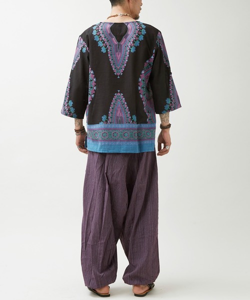 チャイハネ（チャイハネ）の「【チャイハネ】ダシキーナMEN'Sトップス（その他トップス・メンズ・オレンジ/ベージュ/ブラック・FREE）」の7枚目の写真