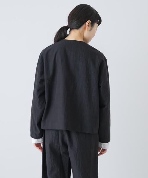 かぐれ（カグレ）の「『セットアップ対応』 ノーカラーショートジャケット（ノーカラージャケット・レディース・ブラック・FREE）」の11枚目の写真