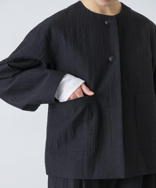 かぐれ（カグレ）の「『セットアップ対応』 ノーカラーショートジャケット（ノーカラージャケット・レディース・ブラック・FREE）」の13枚目の写真