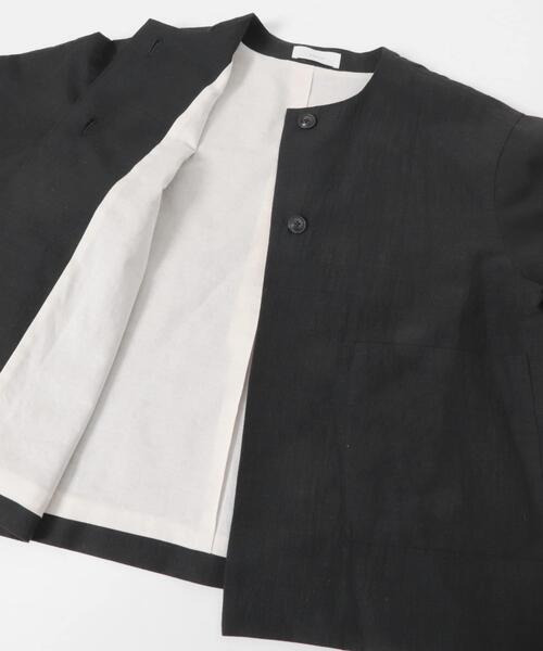 かぐれ（カグレ）の「『セットアップ対応』 ノーカラーショートジャケット（ノーカラージャケット・レディース・ブラック・FREE）」の18枚目の写真