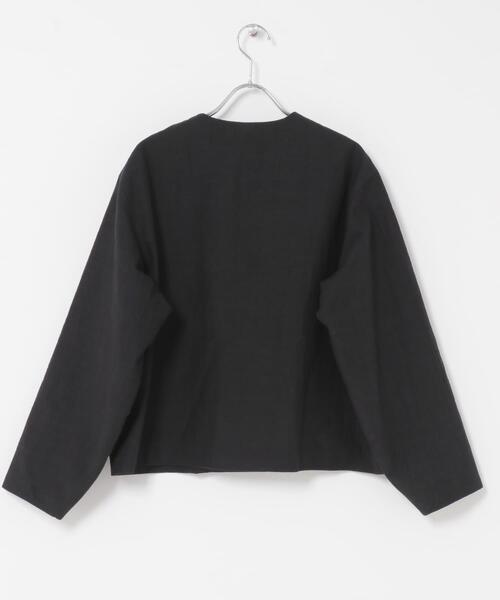 かぐれ（カグレ）の「『セットアップ対応』 ノーカラーショートジャケット（ノーカラージャケット・レディース・ブラック・FREE）」の19枚目の写真