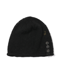 MAINBOOTH（メインブース）の「Button Turban Beanie(BLACK)（ニットキャップ/ビーニー）」