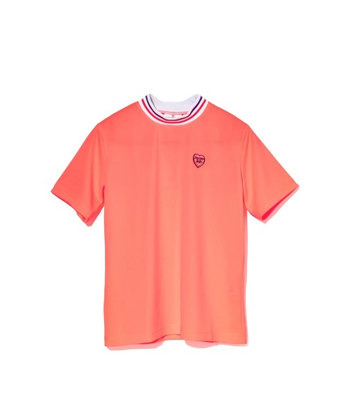 DEVEREUX GOLF(デヴァローゴルフ)の「WOMEN ARIZONA HomieリブモックネックTEE(Tシャツ/カットソー・レディース・イエロー/オレンジ・MEDIUM/SMALL)」の1枚目の写真