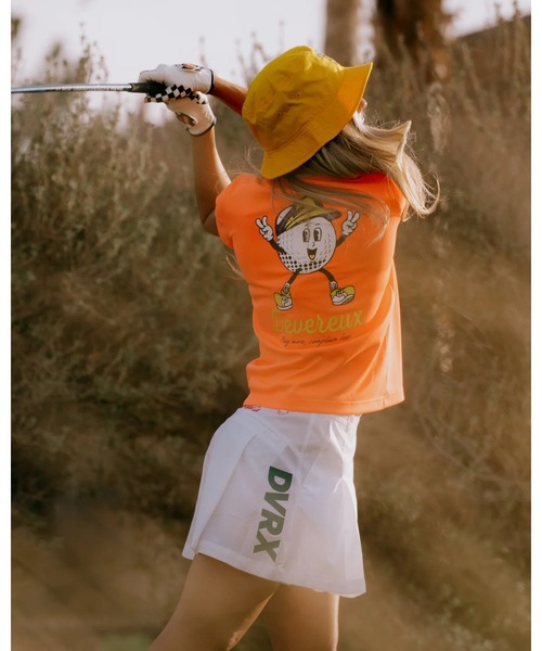 DEVEREUX GOLF(デヴァローゴルフ)の「WOMEN ARIZONA HomieリブモックネックTEE(Tシャツ/カットソー・レディース・イエロー/オレンジ・MEDIUM/SMALL)」の9枚目の写真